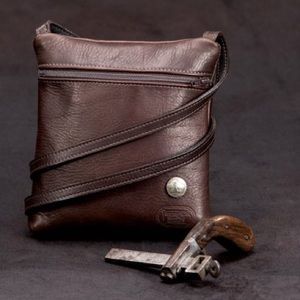 Authentic leather crossbody purse
